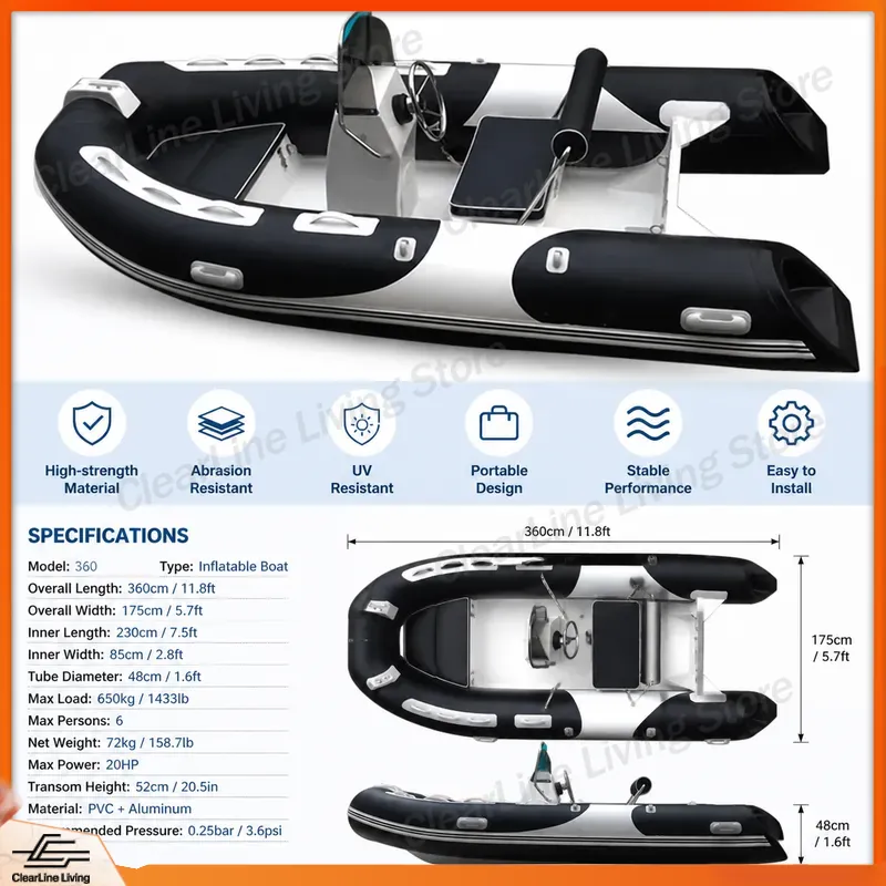 Fishing Boat Fiberglass - 3.6M Şişme Bot Fiberglas Hyperion Rib