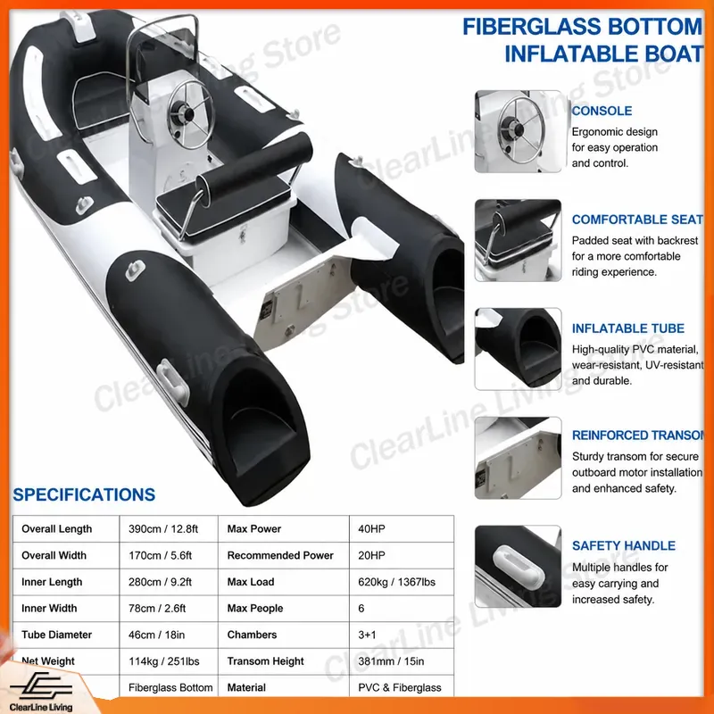 3.6M Şişme Bot Fiberglas Hyper - Fishing Boat Fiberglass incelemesi ve fiyatı